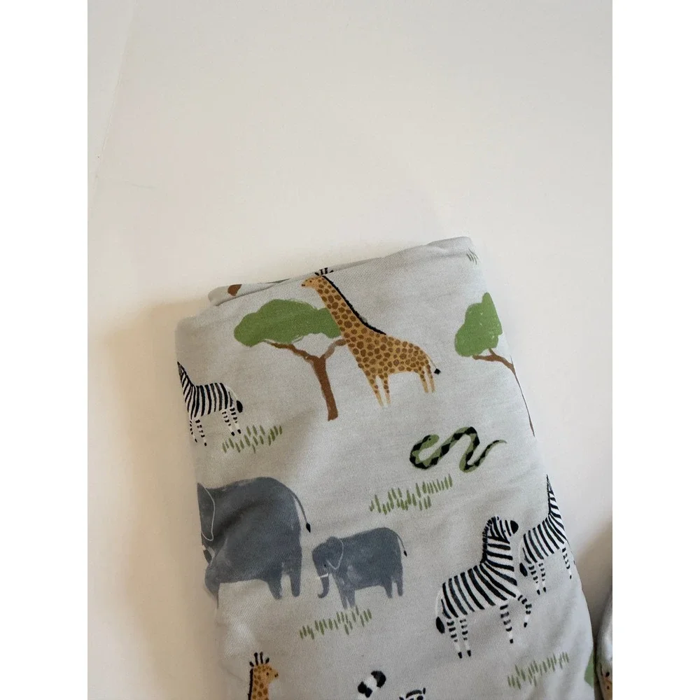 New without Tags Little Sleepies Safari Swaddle Blanket & Hat